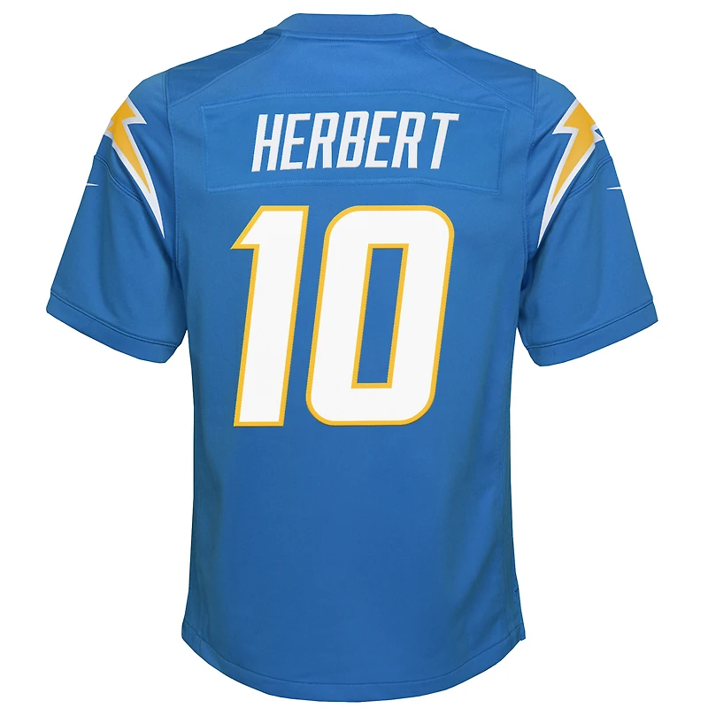 Youth Nike Justin Herbert Powder Blue Los Angeles Chargers Game Jersey