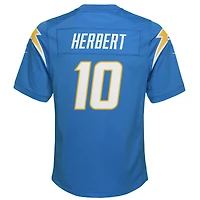 Jeu d'équipe des Chargers de Los Angeles Nike Justin Herbert bleu poudré pour jeune - Maillot