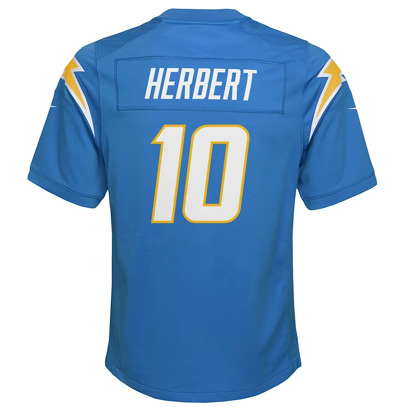 Youth Nike Justin Herbert Powder Blue Los Angeles Chargers Team Game - Jersey