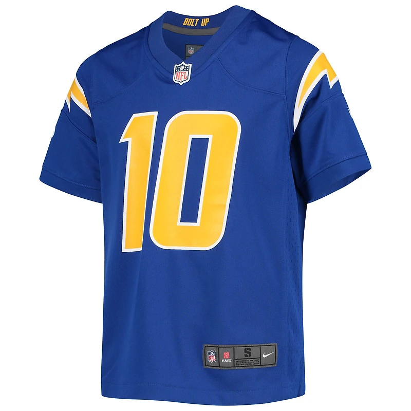 Maillot de match Nike Justin Herbert Royal Los Angeles Chargers pour jeunes