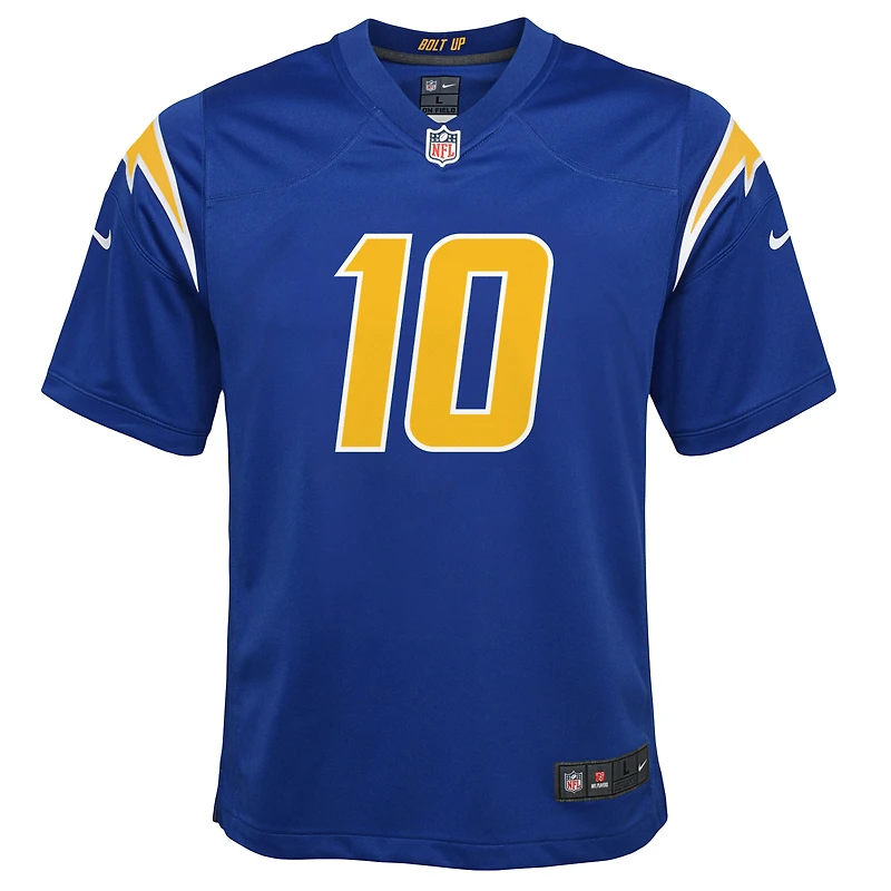 Jeu Nike Justin Herbert Royal Los Angeles Chargers pour jeunes - Maillot