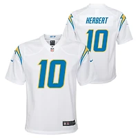 Maillot Nike Justin Herbert blanc pour jeune des Los Angeles Chargers