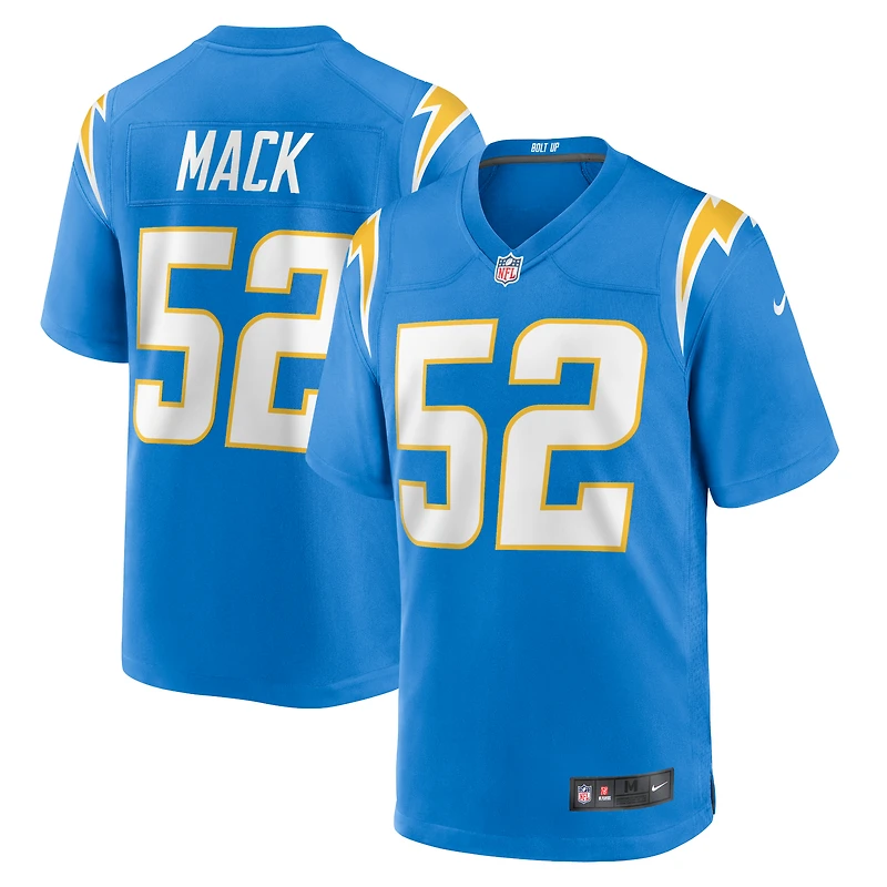 Maillot Nike Khalil Mack bleu poudre pour jeune des Los Angeles Chargers
