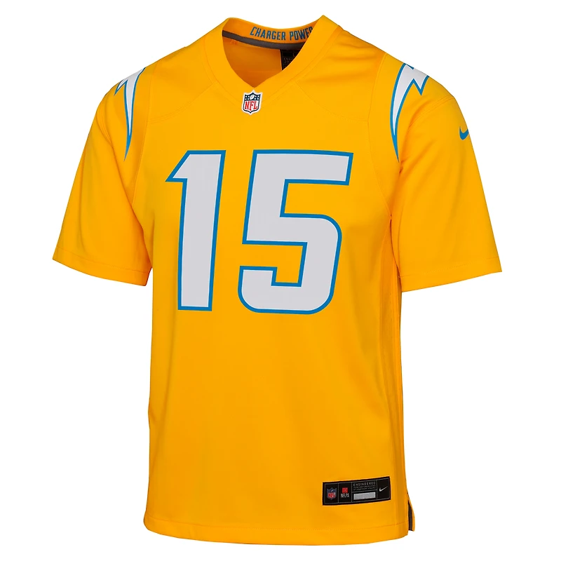 Youth Nike Ladd McConkey Gold Los Angeles Chargers Alternate Charger Power Game Player Jersey