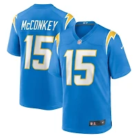Maillot Nike Ladd McConkey bleu poudre pour jeune des Chargers de Los Angeles