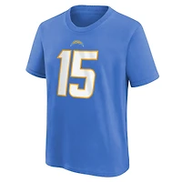 Youth Nike Ladd McConkey Powder Blue Los Angeles Chargers Player Name & Number T-Shirt