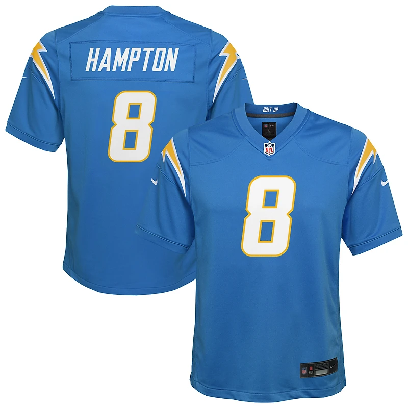 Youth Nike Omarion Hampton Powder Blue Los Angeles Chargers Team Game Jersey