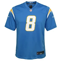 Maillot Nike Omarion Hampton bleu poudre pour jeune des Los Angeles Chargers