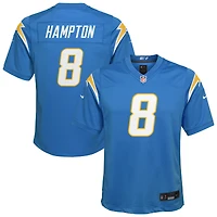 Maillot Nike Omarion Hampton bleu poudre pour jeune des Los Angeles Chargers