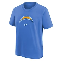 T-shirt à logo Los Angeles Chargers Nike bleu poudré pour jeune