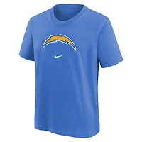T-shirt Nike bleu poudré pour jeune avec logo principal des Los Angeles Chargers