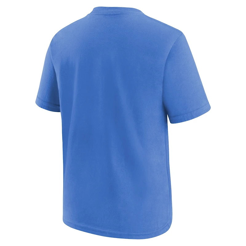 T-shirt Nike bleu poudré pour jeune avec logo principal des Los Angeles Chargers
