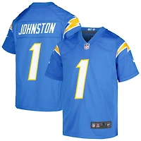 Maillot Nike Quentin Johnston bleu poudre pour jeune des Los Angeles Chargers