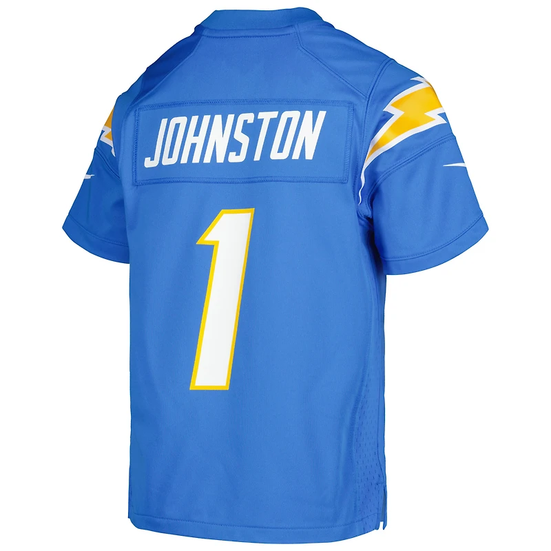 Maillot Nike Quentin Johnston bleu poudre pour jeune des Los Angeles Chargers