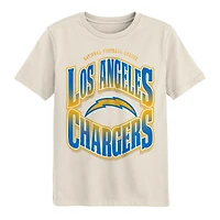 T-shirt crème Youth Outerstuff Los Angeles Chargers Huddle