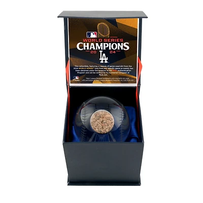 Balle de baseball en cristal des champions de la série mondiale 2024 des Dodgers de Los Angeles avec de la terre utilisée lors du match
