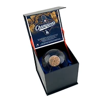 Los Angeles Dodgers 2025 World Series Champions Crystal Baseball with World Series Game-Used Dirt 