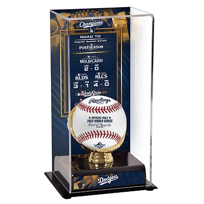 Vitrine sublimée des champions des World Series 2025 des Dodgers de Los Angeles avec image
