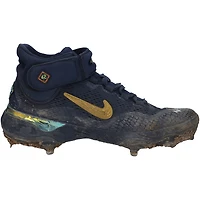Crampons Nike bleu marine autographiés par les Dodgers de Los Angeles, portés lors de la saison 2024 de la MLB.