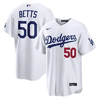Men's Nike Mookie Betts White Los Angeles Dodgers Home Stadium Jersey