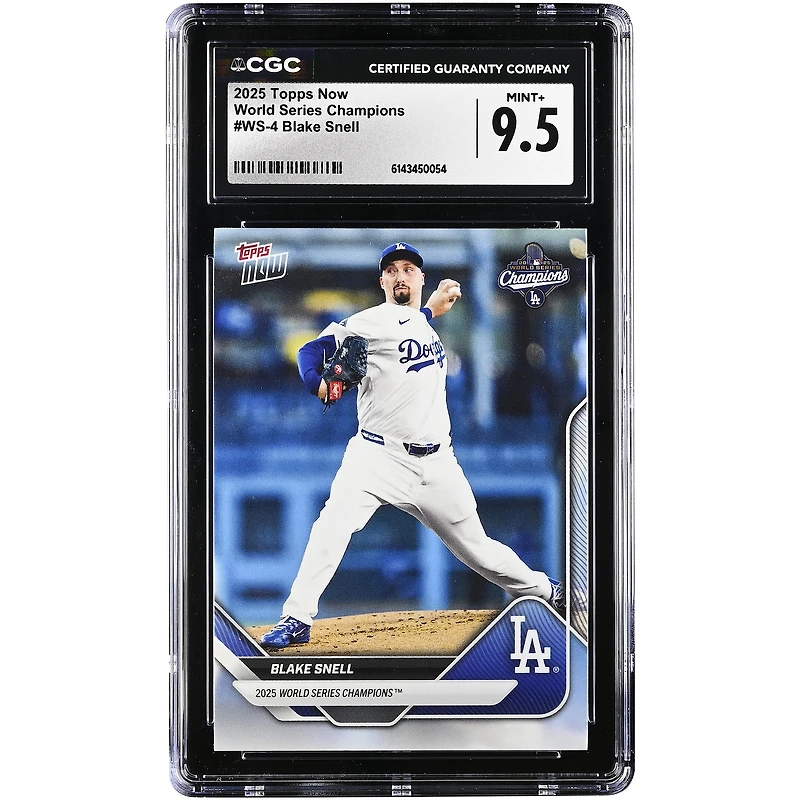 Blake Snell Los Angeles Dodgers 2025 Topps Now '25 World Series Champions #WS-4 CGC Authenticated Card