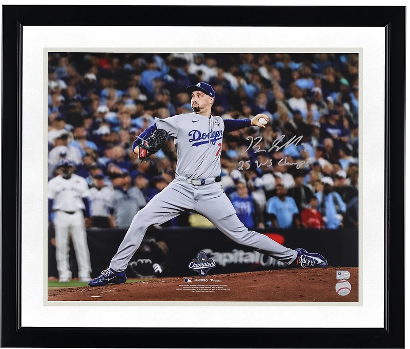 Blake Snell Los Angeles Dodgers Autographed 2025 World Series Champions 16" x 20" Photograph with "25 WS Champs" Inscription