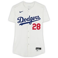 Bobby Miller Los Angeles Dodgers Player-Issued #28 White Jersey from the 2024 MLB Season
