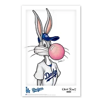 Bugs Bunny Los Angeles Dodgers 11"x 17" Looney Tunes affiche imprimée