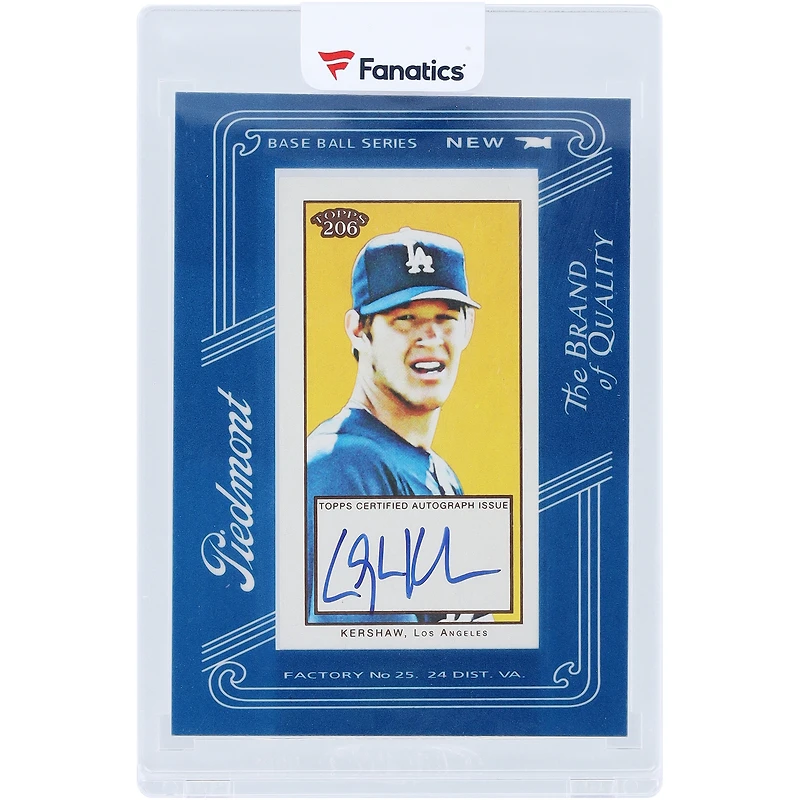 Carte Topps T-206 Mini #FMA-22 autographiée par Clayton Kershaw des Dodgers de Los Angeles 2009