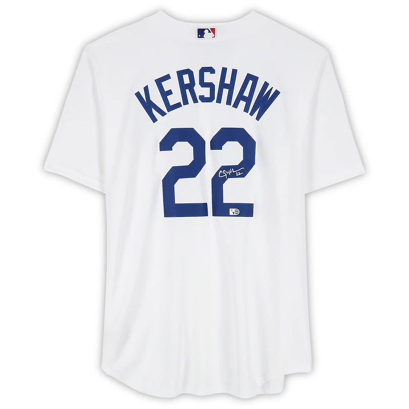 Clayton Kershaw Los Angeles Dodgers Autographed White Nike Replica Jersey
