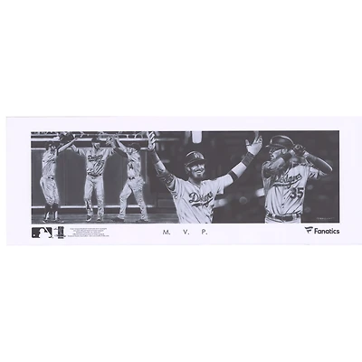 Cody Bellinger Los Angeles Dodgers non signé 14" x 4,25" 2019 MVP toile non signée - Hobrecht Sports Art