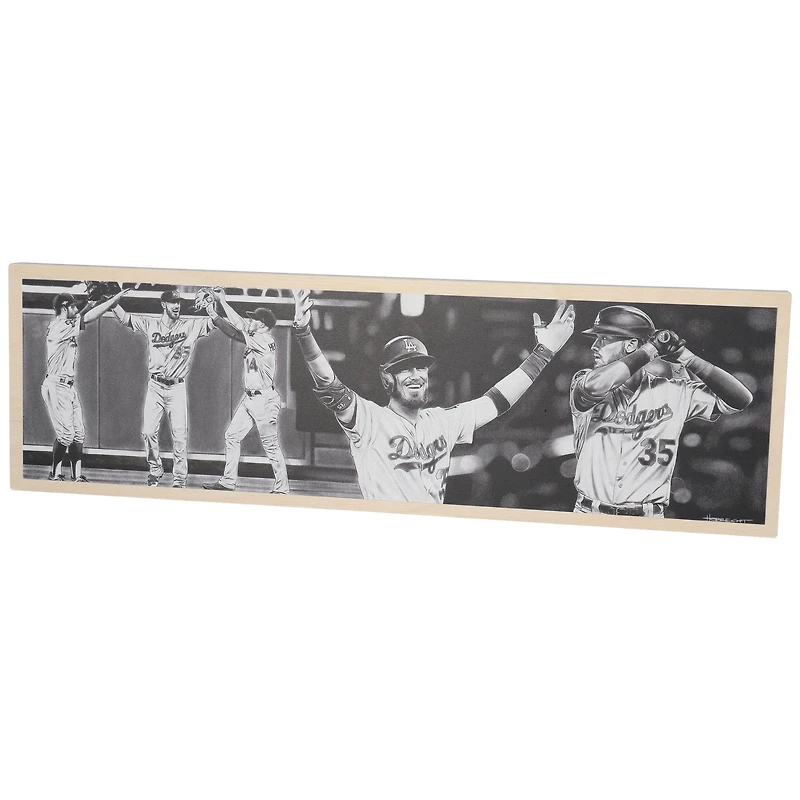 Cody Bellinger Los Angeles Dodgers non signé 24" x 7,75" 24" x 7,75" 2019 MVP Wood Print - Hobrecht Sports Art