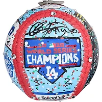Baseball autographié par Corey Seager des Dodgers de Los Angeles - Peint à la main par l'artiste Charles Fazzino - B700142