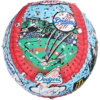 Baseball autographié par Corey Seager des Dodgers de Los Angeles - Peint à la main par l'artiste Charles Fazzino - B700142