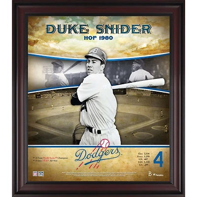 Profil de carrière encadré de Duke Snider Los Angeles Dodgers 15" x 17" Hall of Fame