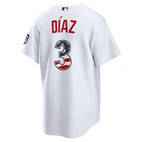 Fourth of July Men's Los Angeles Dodgers Edwin Díaz Nike White USA 250 Stadium Jersey