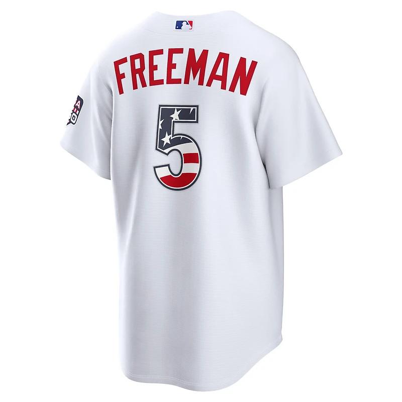 Fourth of July Men's Los Angeles Dodgers Freddie Freeman Nike White USA 250 Stadium Jersey