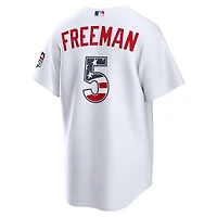 Fourth of July Men's Los Angeles Dodgers Freddie Freeman Nike White USA 250 Stadium Jersey