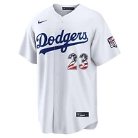 Fourth of July Men's Los Angeles Dodgers Kyle Tucker Nike White USA 250 Stadium Jersey