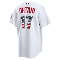 Fourth of July Men's Los Angeles Dodgers Shohei Ohtani Nike White USA 250 Stadium Jersey