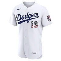 Maillot authentique Nike blanc USA 250 des Dodgers de Los Angeles pour homme, édition spéciale 4 juillet, Yoshinobu Yamamoto