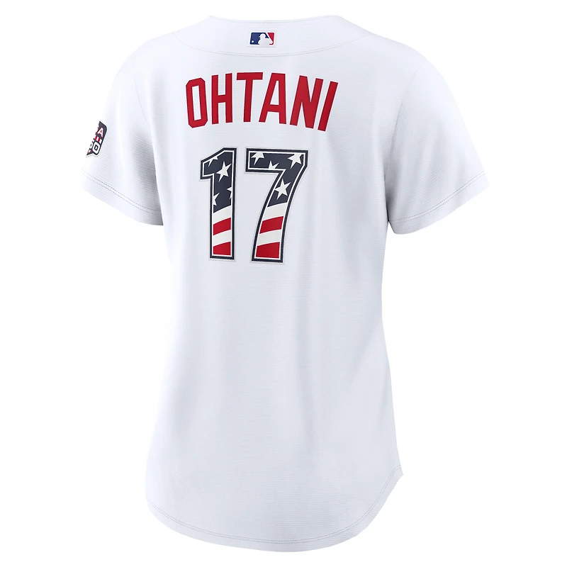 Fourth of July Women's Los Angeles Dodgers Shohei Ohtani Nike White USA 250 Stadium Jersey