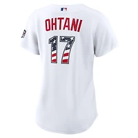 Fourth of July Women's Los Angeles Dodgers Shohei Ohtani Nike White USA 250 Stadium Jersey