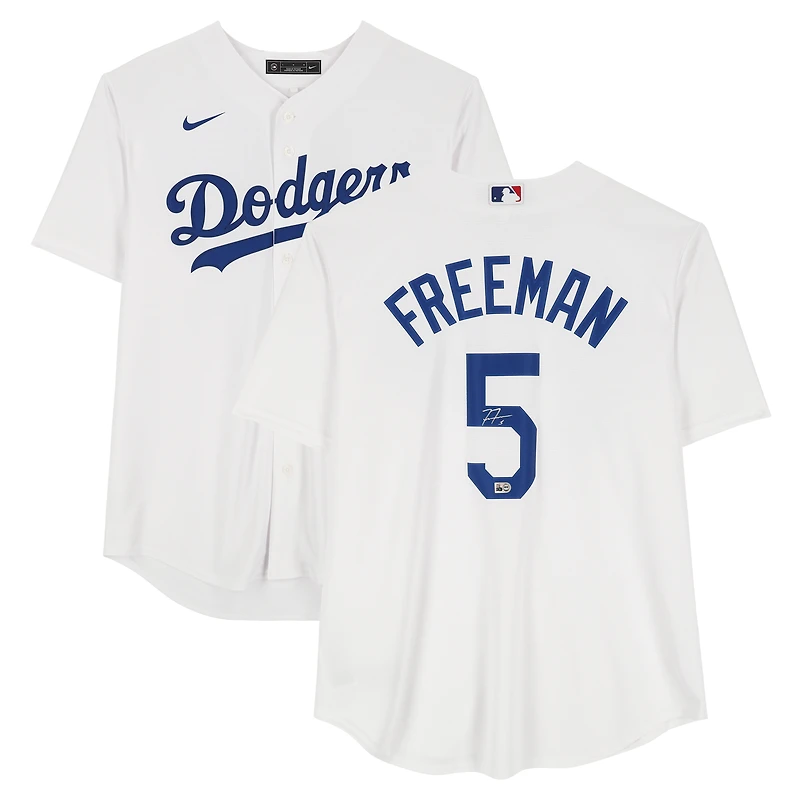 Freddie Freeman Los Angeles Dodgers Autographed 2024 World Series Champions White Nike Replica Jersey