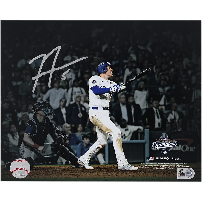 Photographie autographiée de Freddie Freeman des Dodgers de Los Angeles, 20 x 25 cm, coup de circuit lors du troisième match des World Series 2025