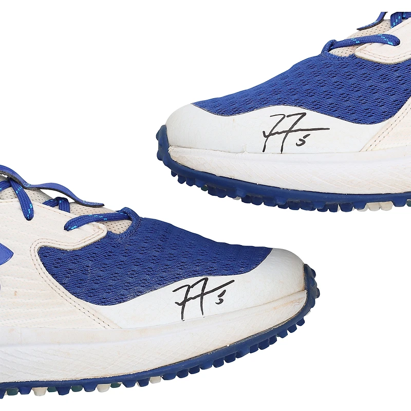 Freddie Freeman Los Angeles Dodgers Autographed Player-Worn Royal/White Under Armour Shoes from the 2025 MLB Season