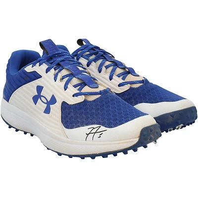 Freddie Freeman Los Angeles Dodgers Autographed Player-Worn Royal/White Under Armour Shoes from the 2025 MLB Season