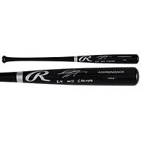 Batte Rawlings Pro noire autographiée par Gavin Lux des Dodgers de Los Angeles avec l'inscription « 24 WS Champs »