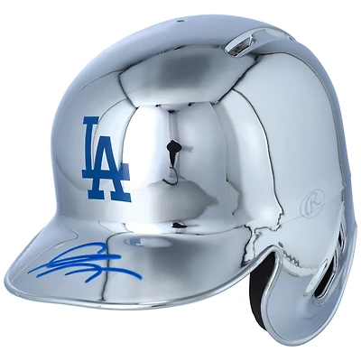 Gavin Lux Los Angeles Dodgers Autographed Chrome Mini Batting Helmet