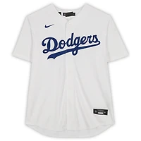 Maillot Nike blanc dédicacé par Gavin Lux des Dodgers de Los Angeles avec inscription « 24 WS Champs »